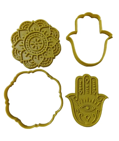 MANDALA + MANO DE FATIMA CORTANTES Y MARCADORES PACK 2 PIEZAS