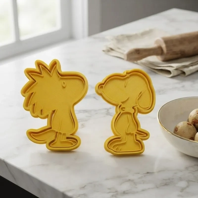 SNOOPY Y AMIGO CORTANTES Y MARCADORES PACK 2 PIEZAS