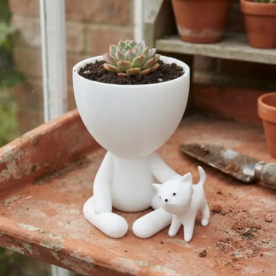 MACETA ROBERT CON GATO