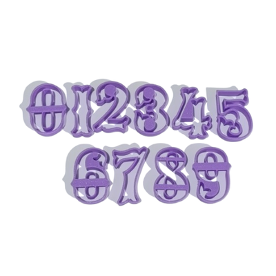 NUMEROS CORTANTES CIRCO PACK DE 10 PIEZAS (0 AL 9) 5CM IMPRESION 3D