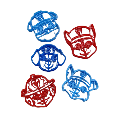 PAW PATROL PERSONAJES CORTANTES PACK 5 PIEZAS IMPRESION 3D