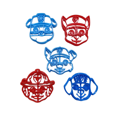 PAW PATROL PERSONAJES CORTANTES PACK 5 PIEZAS IMPRESION 3D