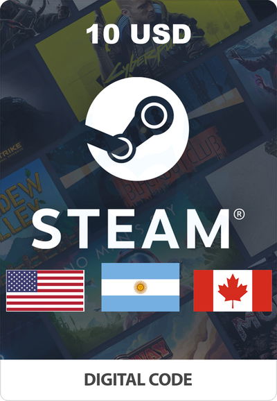 Tarjeta De Regalo Steam - 10 Usd - EEUU / Canadá / Argentina