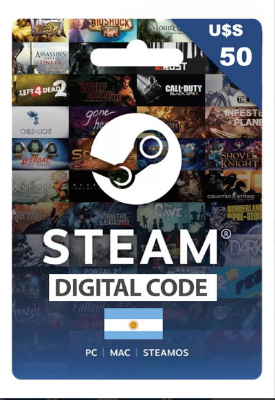 Tarjeta De Regalo Steam - 50 Usd - ARGENTINA