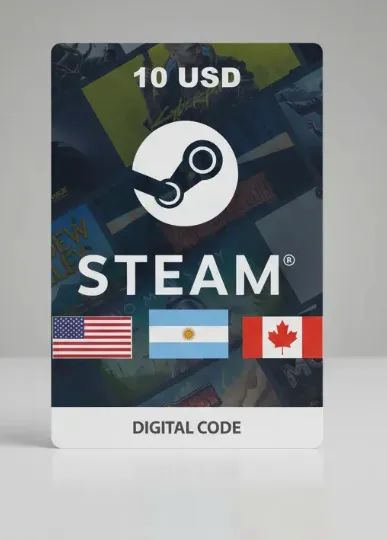 Tarjeta De Regalo Steam - 10 Usd - EEUU / Canadá / Argentina