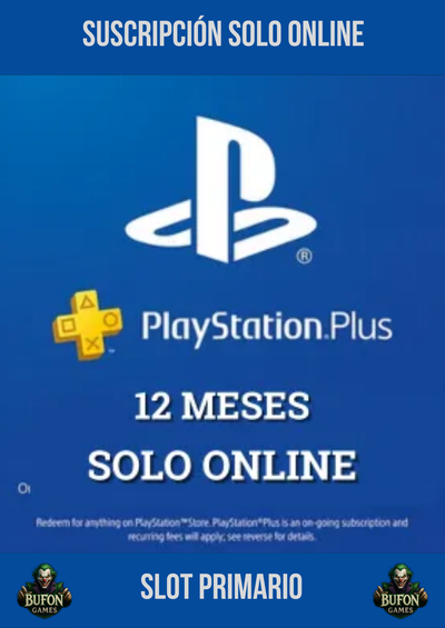Playstation Plus SOLO ONLINE (12 MESES)