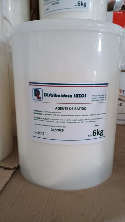 AGENTE DE BATIDO 10GR/LT X 6KG DISTRIBUIDORA LAZOS