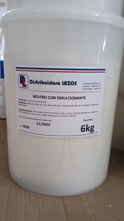 NEUTRO CON EMULSIONANTE 5 GR/LT X 6KG DISTRIBUIDORA LAZOS