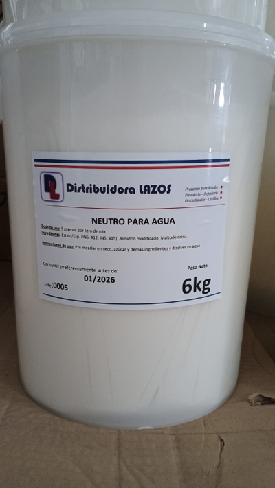 NEUTRO PARA AGUA DIST LAZOS X 6KG 5GR/KG