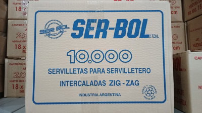 SERVILLETAS ZIGZAG X 10000