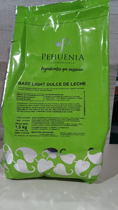 POLVOS LIGHT DULCE DE LECHE X 1.5kg PEHUENIA