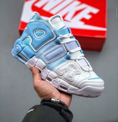 Nike air more uptempo Blue and white