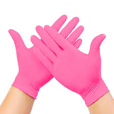 GUANTES DE NITRILO ROSA CAJA X100