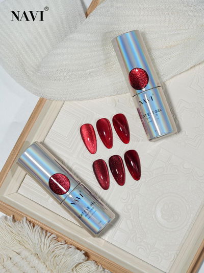 ESMALTE NAVI CAT EYE 001 DIAMOND ROJO 8ML PN9089D