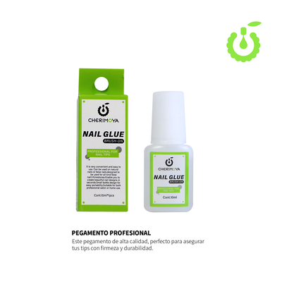 NAIL GLUE CON PINCEL CHERIMOYA 10ML PEGAMENTO