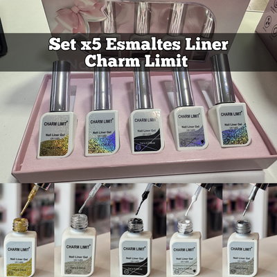 SET X5 ESMALTES LINER CHARM LIMIT