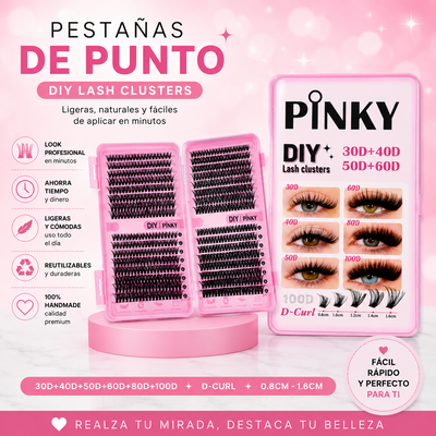 PESTAÑAS DE PUNTO DIY CLUSTER PINKY LIBRITO MIX 