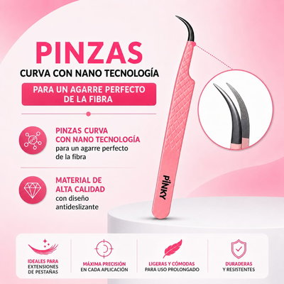 PINZA CURVA CON NANO TECNOLOGIA PINKY PKY-B032-2