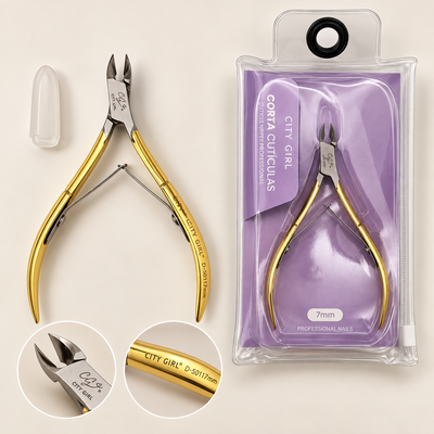 CORTA CUTICULAS CITY GIRL 7MM DORADO D-501-1