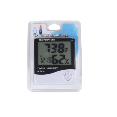 HIGROMETRO MEDIDOR DE TEMPERATURA, HUMEDAD Y RELOJ HTC-1