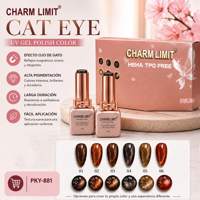 ESMALTE OJO DE GATO MARRONES CHARM LIMIT