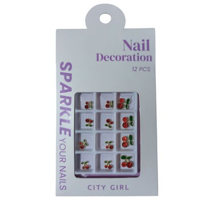 APLIQUES CEREZAS X12 CITY GIRL SPARKLE GO-24039