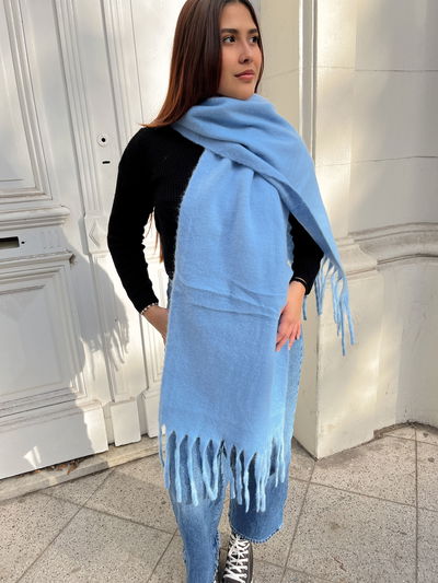 BUFANDÓN NUBE AZUL CIELO