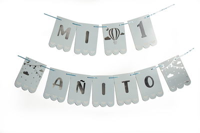 Banderín "Mi 1 añito" CELESTE