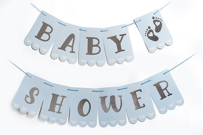 Banderín "Baby Shower" STAMPING CELESTE PASTEL