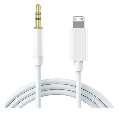 Cable IPHONE a auxiliar 3,5mm Lightning 1 metro en caja