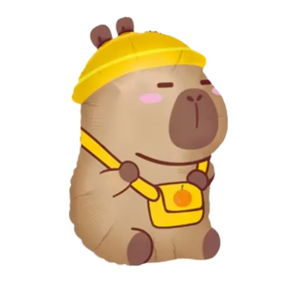 Globo capibara con GORRO Y CARTERA 50cm