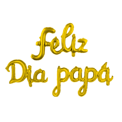Globo frase "feliz día Papá" DORADO