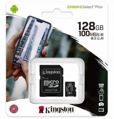 Memoria Kingston 128 GB clase 10 CANVAS SELEC