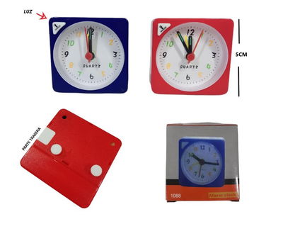 Reloj despertador mini con luz