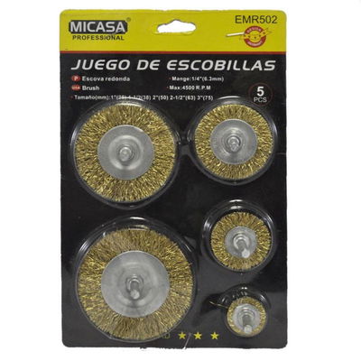 Juego de escobillas de bronce para taladro X 5 (EMR502)