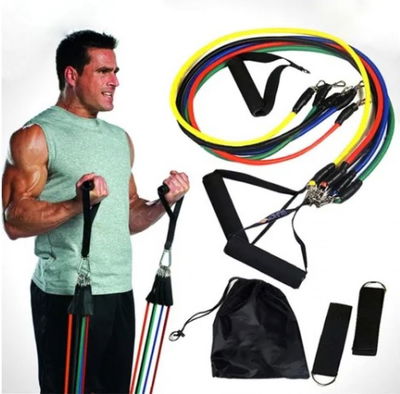 Set x5 bandas elásticas con manijas para entrenar