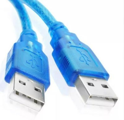 Cable USB MACHO a USB MACHO 10mts AZUL CON FILTRO en bolsa -LCS-100S-