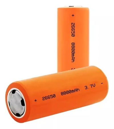 Pila recargable 26650 8800MAH ANARANJADA GRANDE