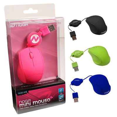 Mouse NOGA mini retractil colores -NGM-418-