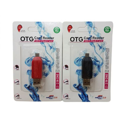 Lector adaptador OTG MICRO USB-V8 MACHO en blister