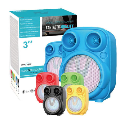 Parlante bluetooth 3" colores (GTS-1817)