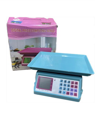 Balanza tipo comercial celeste pastel hasta 40kg