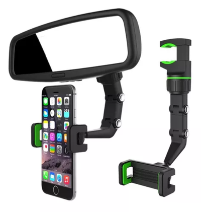 Soporte celular CON BRAZO para espejo retrovisor