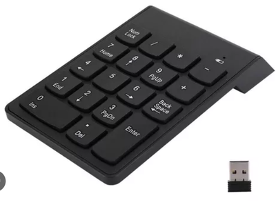 Teclado numérico INALÁMBRICO en caja 2.4G (9106)