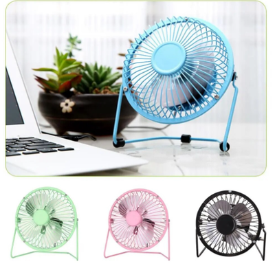 Ventilador de escritorio de METAL con USB 6" MINI FAN colores surtidos (YR-F002)