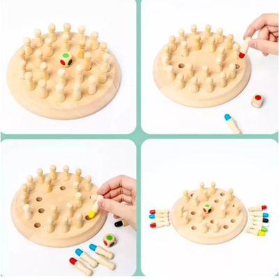 Juego MEMORIA de madera con dado incluído (MD69)