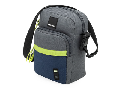 Morral HEAD 3 cierres gris y azul (27298)