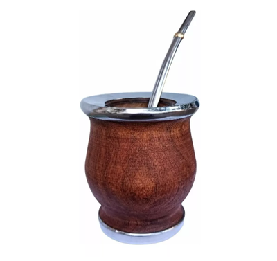 Mate de MADERA con borde y base de acero