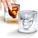 Vaso WHISKY calavera vidrio 7cm CHICO