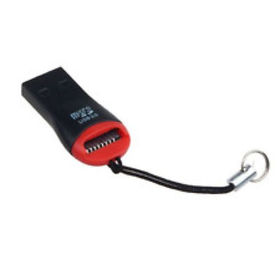 Lector de memoria MICRO SD en blister -negro y rojo-